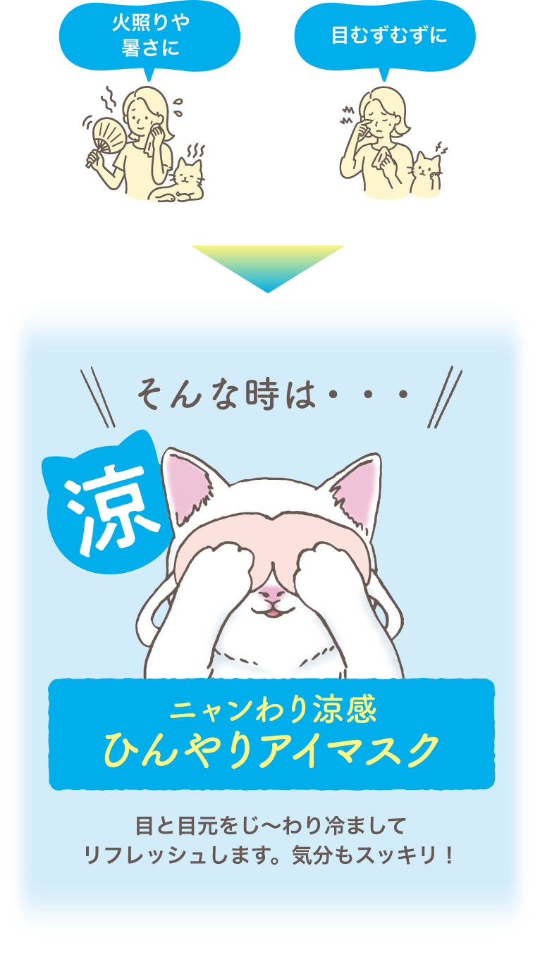ニャンわり蒸気のぐぅたらアイマスク