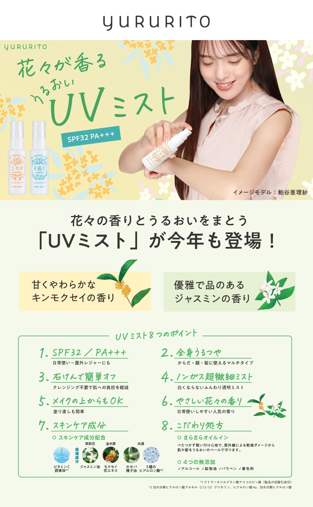 ゆるりとUVミスト（ラインナップ）