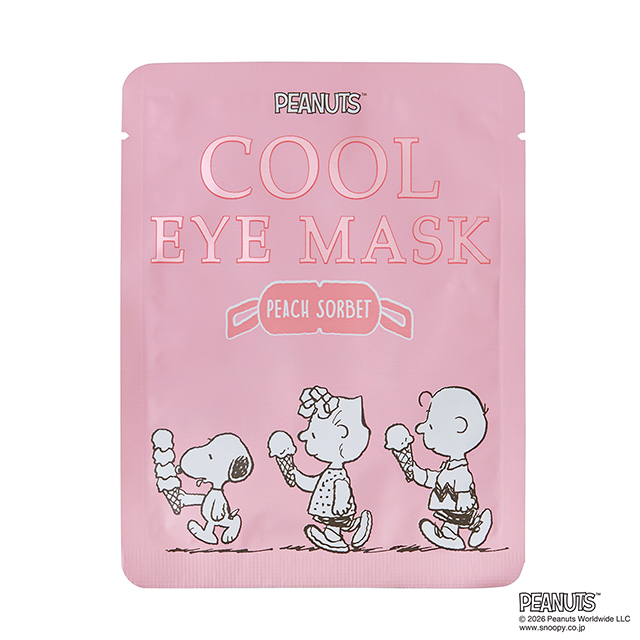 ピーナッツ スヌーピー クールアイマスク2枚 ピーチソルベ ピーチソルベ
