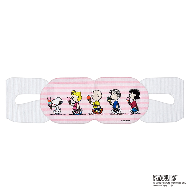 ピーナッツ スヌーピー クールアイマスク2枚 ピーチソルベ ピーチソルベ