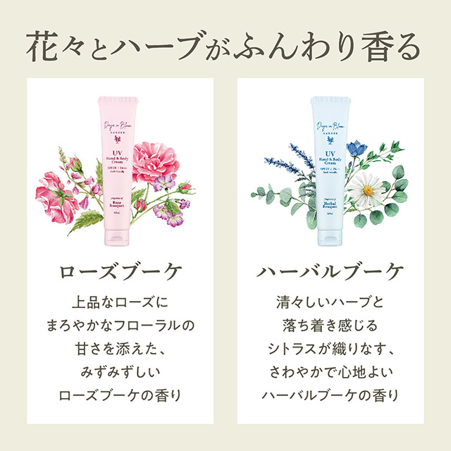 ディズインブルーム ガーデン UV ハンド&ボディークリーム ハーバルブーケ 40mL ハーバルブーケ