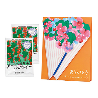 サンハーブ バスパウダーセット ブーケ レッドカラント バスパウダー2包入り