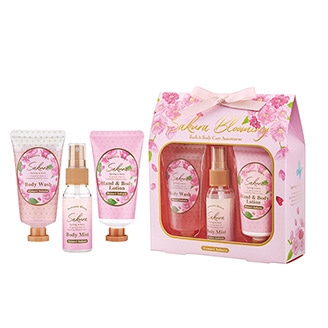 サクラ バス＆ボディーケアセット テマリザクラ ( ボディーウォッシュ / ハンド＆ボディーローション / ボディーミスト）