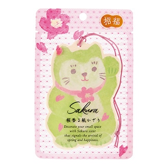 サクラ 香る紙かざり カスミザクラ  吊り下げ芳香剤 約1ヶ月持続