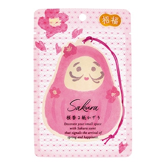サクラ 香る紙かざり テマリザクラ   吊り下げ芳香剤 約1ヶ月持続