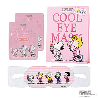 ピーナッツ スヌーピー クールアイマスク2枚 ピーチソルベ