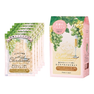 シャルドネ スパークリング にごりバスソルトセット（にごりバスソルト×5）