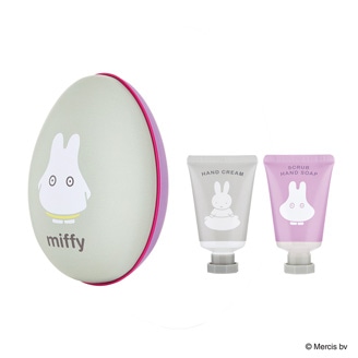 miffy ミッフィー ハンドケアセット エッグ缶 ライチの香り  ( ハンドクリーム / スクラブハンドソープ )