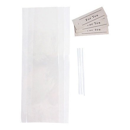 ブランド共通 ミニセルフラッピングキット OPP8×25 3枚入（For You）