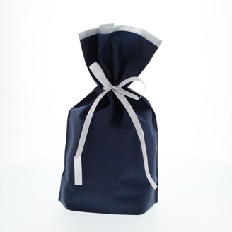 不織布ギフトバッグネイビーM